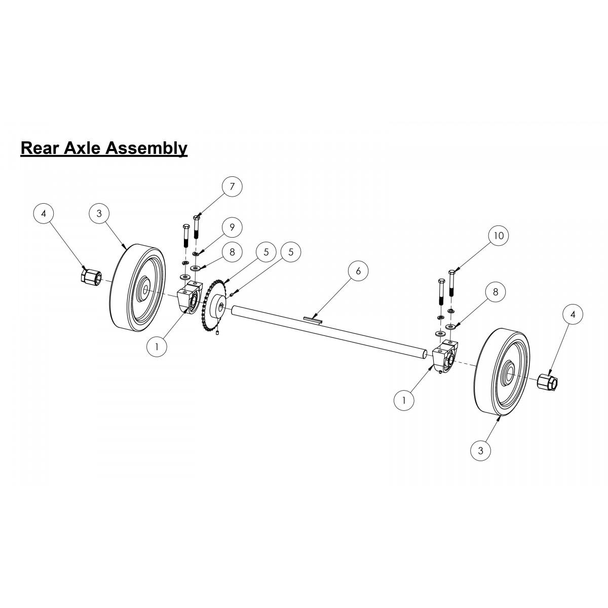 Cc 110d Dc Rear Axle Assembly Parts